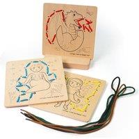 Bigjigs Toys Lacing By Numbers - Threading Toys For 3 Year Olds