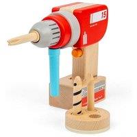 Bigjigs Toys Wooden Toy Drill Set in Red