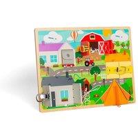 Bigjigs Toys Wooden Life Skills Board