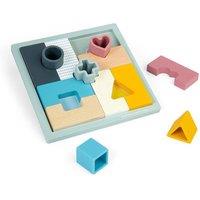 Bigjigs Toys 2-in-1 Wooden Mosaic Puzzle & Shape Matching Game