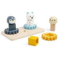 Bigjigs Toys 10 Piece Wooden Arctic Animal Cog Puzzles Board