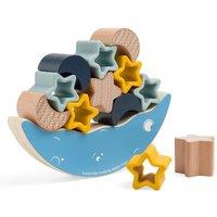 Bigjigs Toys Moon Balance Stacker - 9 Piece Moon & Stars Wooden Stacking Toy