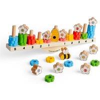 Bigjigs Toys Wooden Bee Balanced Game, 44 Play Pieces