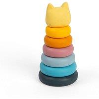 Bigjigs Toys Silicone Stacking Cat 7pcs Rainbow Animal Toy