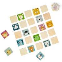 Bigjigs Toys Animal Match - 30 Piece Wooden Animals Pairing Game