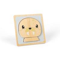 Bigjigs Toys Seal Chunky Puzzle - 4 Piece Wooden Animal Jigsaw with Tray