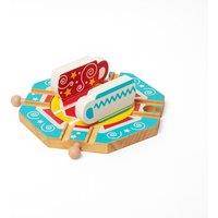 Bigjigs Rail Tea Cup Turntable - Revolving Wooden Fairground Ride Train Accessory