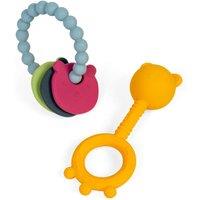 Bigjigs Toys Bear Teether Set - 2pcs Teething Relief Toy & Rattle For Babies