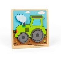 Bigjigs Toys Chunky Lift-Out Tractor Puzzle - 5pcs