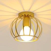COMELY Vintage Ceiling Light, Semi Flush Mount Gold Ceiling Light, Base E27