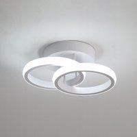 COMELY LED Ceiling Light, 22W 2 Ring Modern Creative Design Ceiling Lights in White