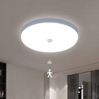 COMELY Sensor LED Ceiling Light, 30W Modern Round Ceiling Lamp, 6500K, 25cm in White