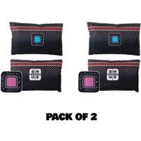 Dyzi 2x400g Reusable Car Dehumidifier 400g Bag Absorbs Moisture Humidity & condensation in Black