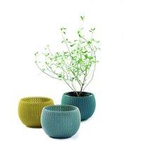 Keter Knit Cozies Plastic Indoor Planters - Set of 3