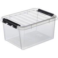 SmartStore Classic Transparent 'Plastic Storage Box' with Lid in Clear | Size: Medium