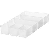 SmartStore 'Box Inserts' for Easy Organizing, 3+3 Inserts in White | Size: Medium