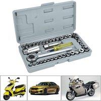 Xample Drive Socket Set 40pc " & 3/8" metric imperial ratchet Spark Plug Extension bar in Silver