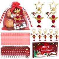 Leaper Christmas Red Angel Keychain Pendant Gift Box Set