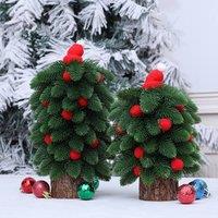 Leaper Little Red Riding Hood Artificial Christmas Tree in Green | Size: 26 cm x 18 cm