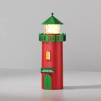 Leaper Christmas Lighthouse Shaped Bluetooth Night Light in Red