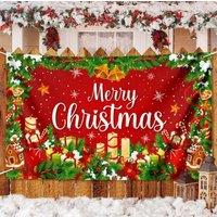 Leaper Style 6 Christmas Reindeer Party Decoration Backdrop in Red