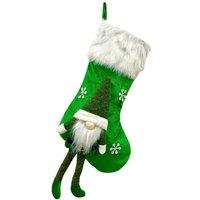 Obasyhig Style 3 Christmas Decoration Faceless Old Man Knitted Sock Gift Bag in Green