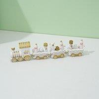 Leaper Christmas Wooden Train Home Decoration Ornament in White