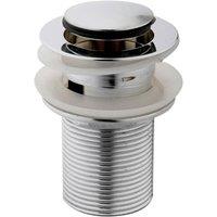 Nes Home Pop Up Basin Sink Waste Click Clack Plug Push Button Chrome Slotted in Silver