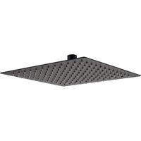 Nes Home Matte Black Square Modern Bathroom Thin 200mm Shower Head