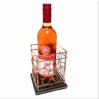 Van Gogh Utensil Holder Slate Storage Display Basket Champagne Wine Holder in Rose Gold