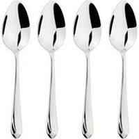Glim & Glam Cutlery 18/8 Stainless Steel Tea Spoon 4pc Set Versailles in Silver