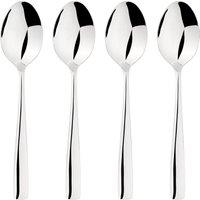 Glim & Glam Cutlery 18/8 Stainless Steel Spoon 4pc Set Simplicity in Silver