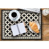 Native Home & Lifestyle Hydra Black Vinyl Table Mat 33x45cm (Set of 4) | Size: 4 Pack
