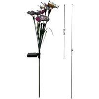 Leaper Solar Powered Waterproof Simulated Silk Cloth Butterfly Decorative Lamp - 3 Styles in Black | Size: Large
