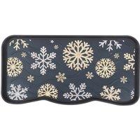Nicoman Heavy Duty Rubber Boot Tray 75 x 40cm - Snow Flake in Dark Grey | Size: 38 cm x 75 cm