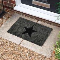 Nicoman Star Doormat PVC Spaghetti Mat - 75x44cm in Charcoal | Size: 45 cm x 75 cm