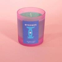 Flamingo Candles Sea Spray & Cedar Mykonos Vacay Candle in Pink