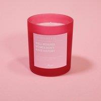 Flamingo Candles Pomegranate & Fig Well Behaved Women Don't Make History Frosted Red Jar Candle