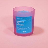 Flamingo Candles Jasmine & Neroli Thank God I'm Fabulous Frosted Pink Jar Candle