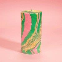 Flamingo Candles Beverly Hills Marble Pillar Candle
