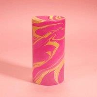 Flamingo Candles Pink Matcha Latte Marble Pillar Candle