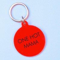 Flamingo Candles One Hot Mama Keyring in Purple