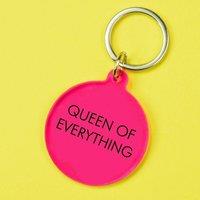 Flamingo Candles Queen of Everything Keyring in Pink