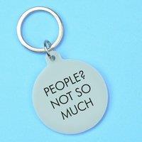 Flamingo Candles People? Not So Much Keyring in Grey