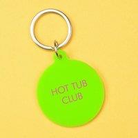 Flamingo Candles Hot Tub Club Keyring in Black