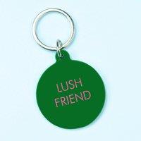 Flamingo Candles Lush Friend Keyring in Gold
