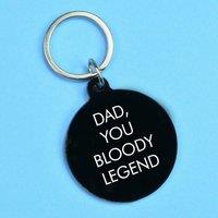Flamingo Candles Dad, You Bloody Legend Keyring in Black