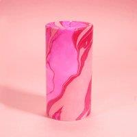 Flamingo Candles Disco Inferno Marble Pillar Candle