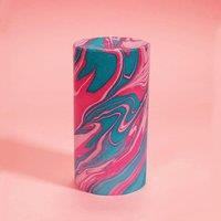 Flamingo Candles I Got You Babe Marble Pillar Candle in Baby Pink