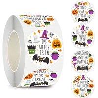 Leaper 2.5CM 500PCS Halloween Children's Toys Stickers Label in White